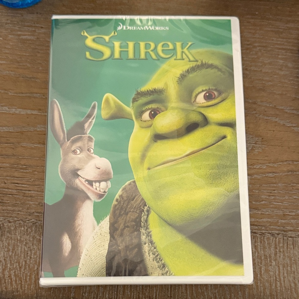 Dreamworks Shrek DVD with Green and Brown Cover